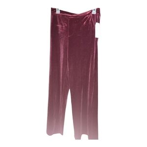 Time and Tru Velvet Wide Leg Pants - Burgundy